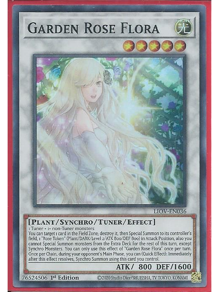 Garden Rose Flora - LIOV-EN036 - Super Rare 1st Edition 1