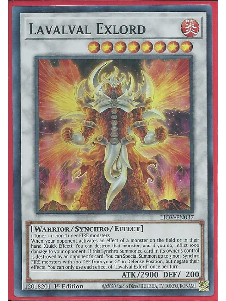 Lavalval Exlord - LIOV-EN037 - Super Rare 1st Edition 1