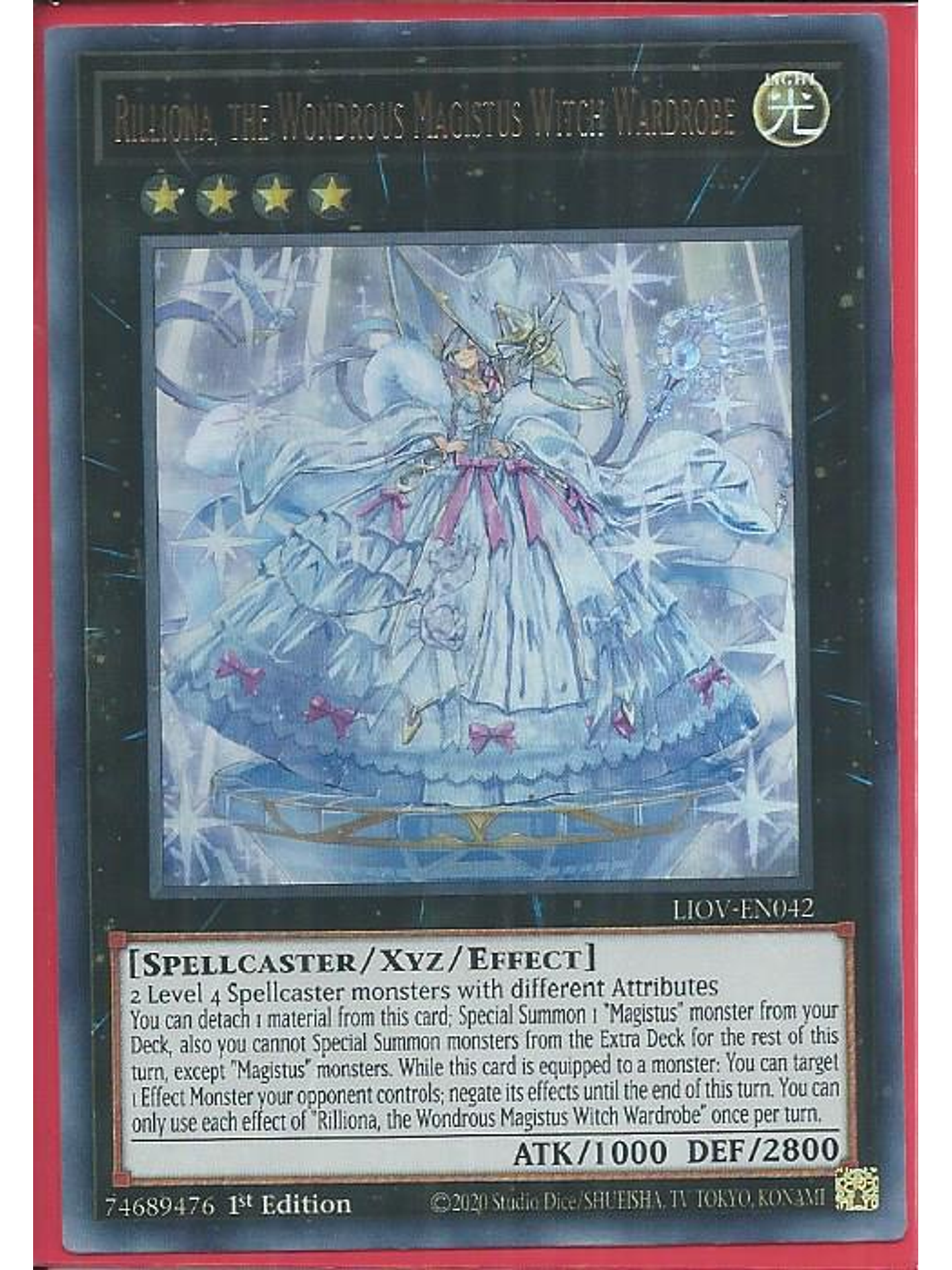Rilliona, the Wondrous Magistus Witch Wardrobe - LIOV-EN042 - Ultra Rare 1st Edition 1