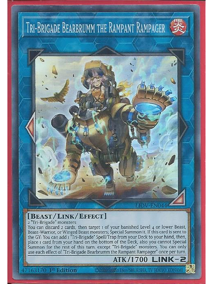 Tri-Brigade Bearbrumm the Rampant Rampager - LIOV-EN044 - Super Rare 1st Edition 1