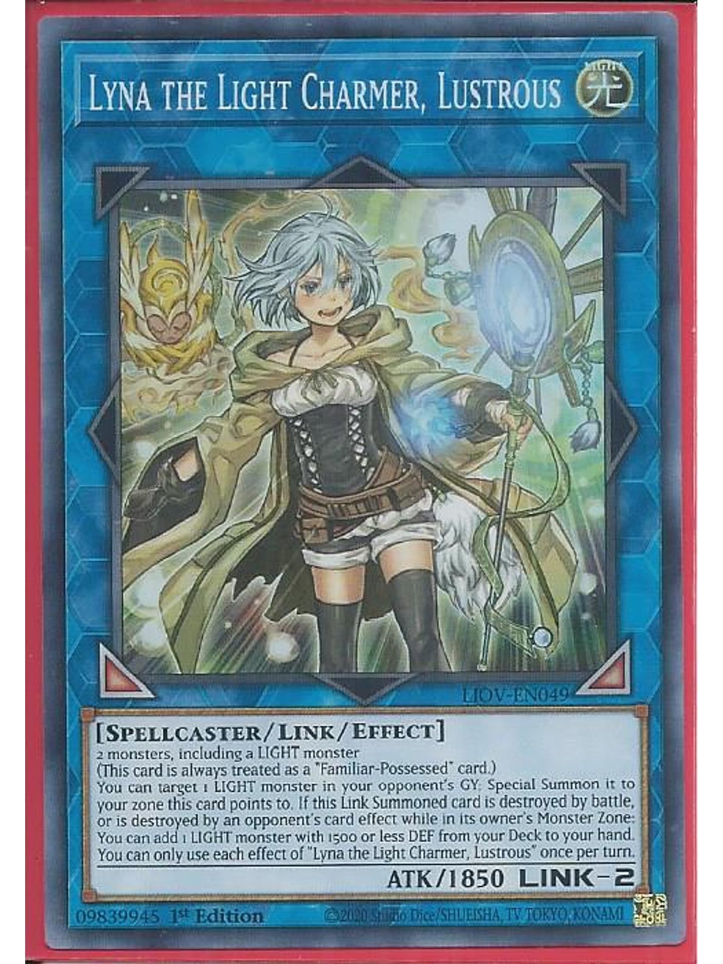Lyna the Light Charmer, Lustrous - LIOV-EN049 - Super Rare 1st Edition 1