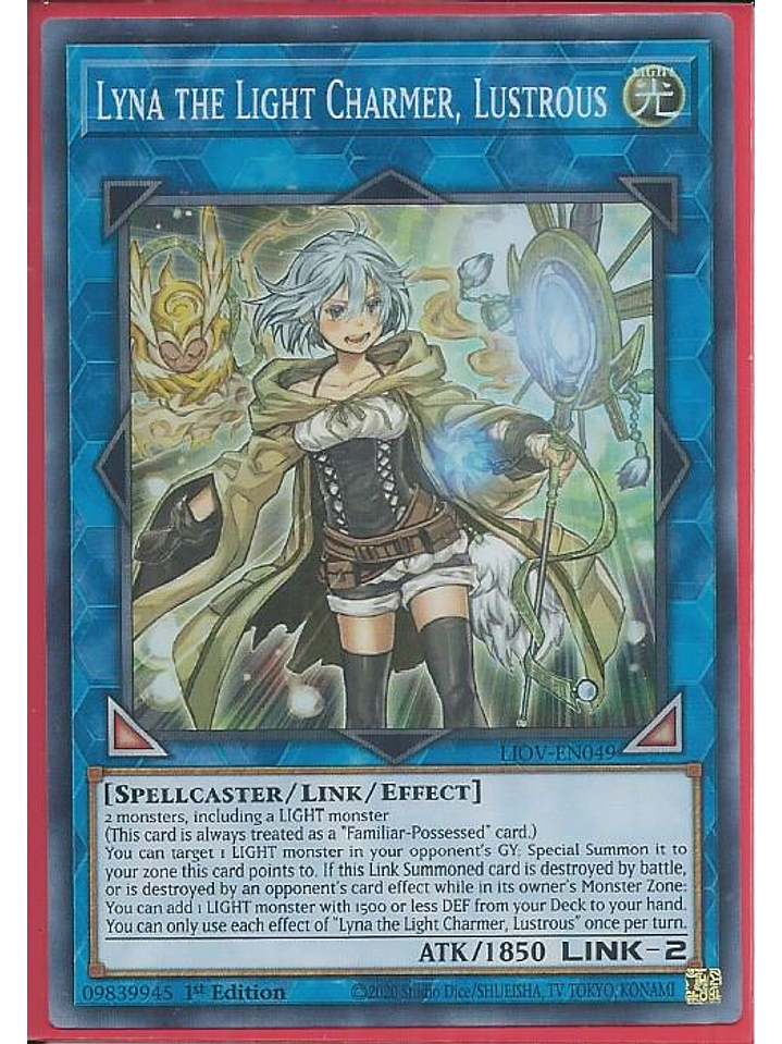 Lyna the Light Charmer, Lustrous - LIOV-EN049 - Super Rare 1st Edition 1