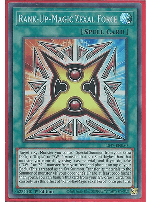 Rank-Up-Magic Zexal Force - LIOV-EN050 - Super Rare 1st Edition