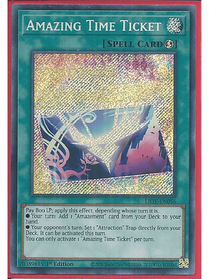 Amazing Time Ticket - LIOV-EN056 - Secret Rare 1st Edition