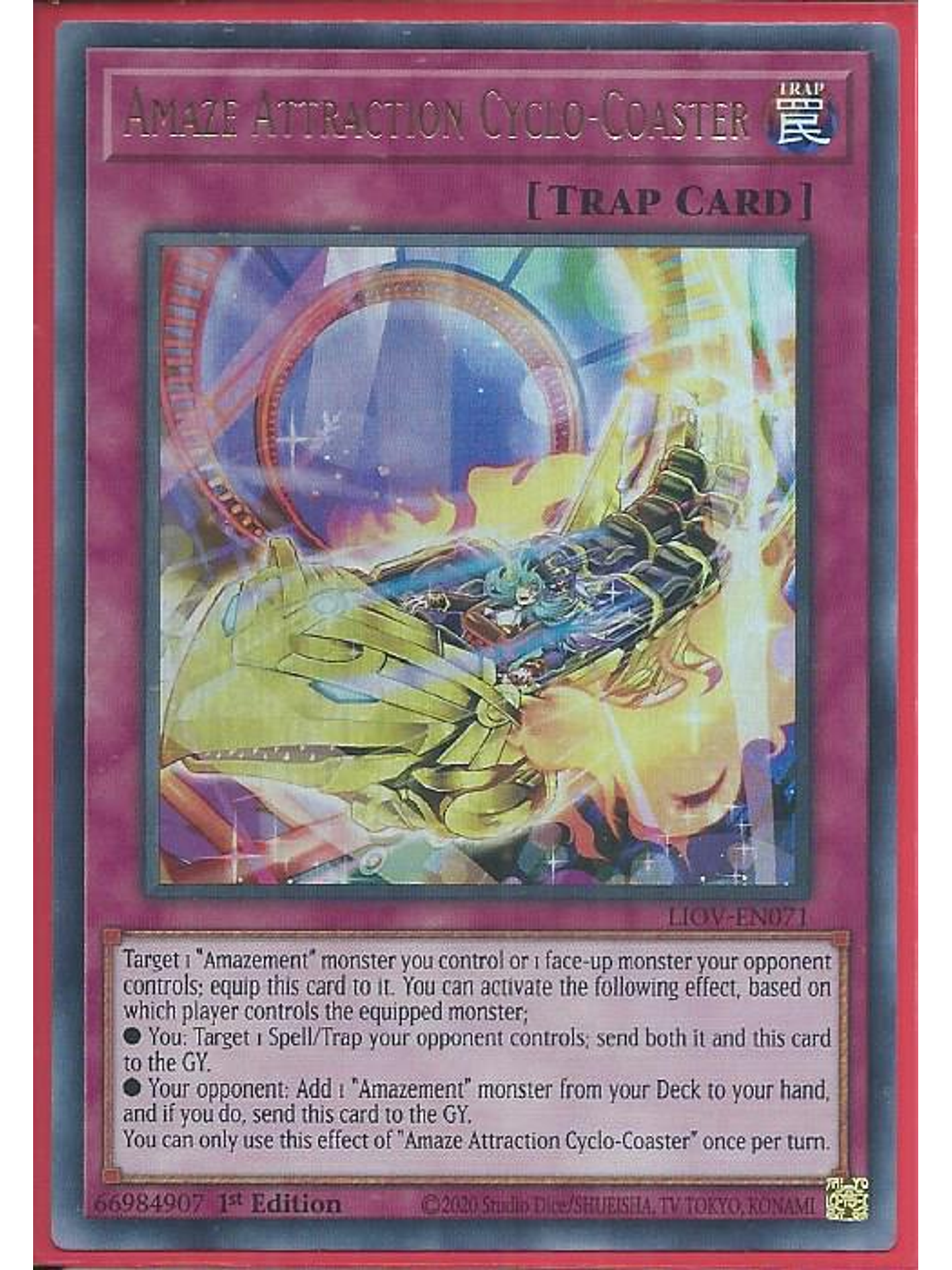 Amaze Attraction Cyclo-Coaster - LIOV-EN071 - Ultra Rare 1st Edition 1