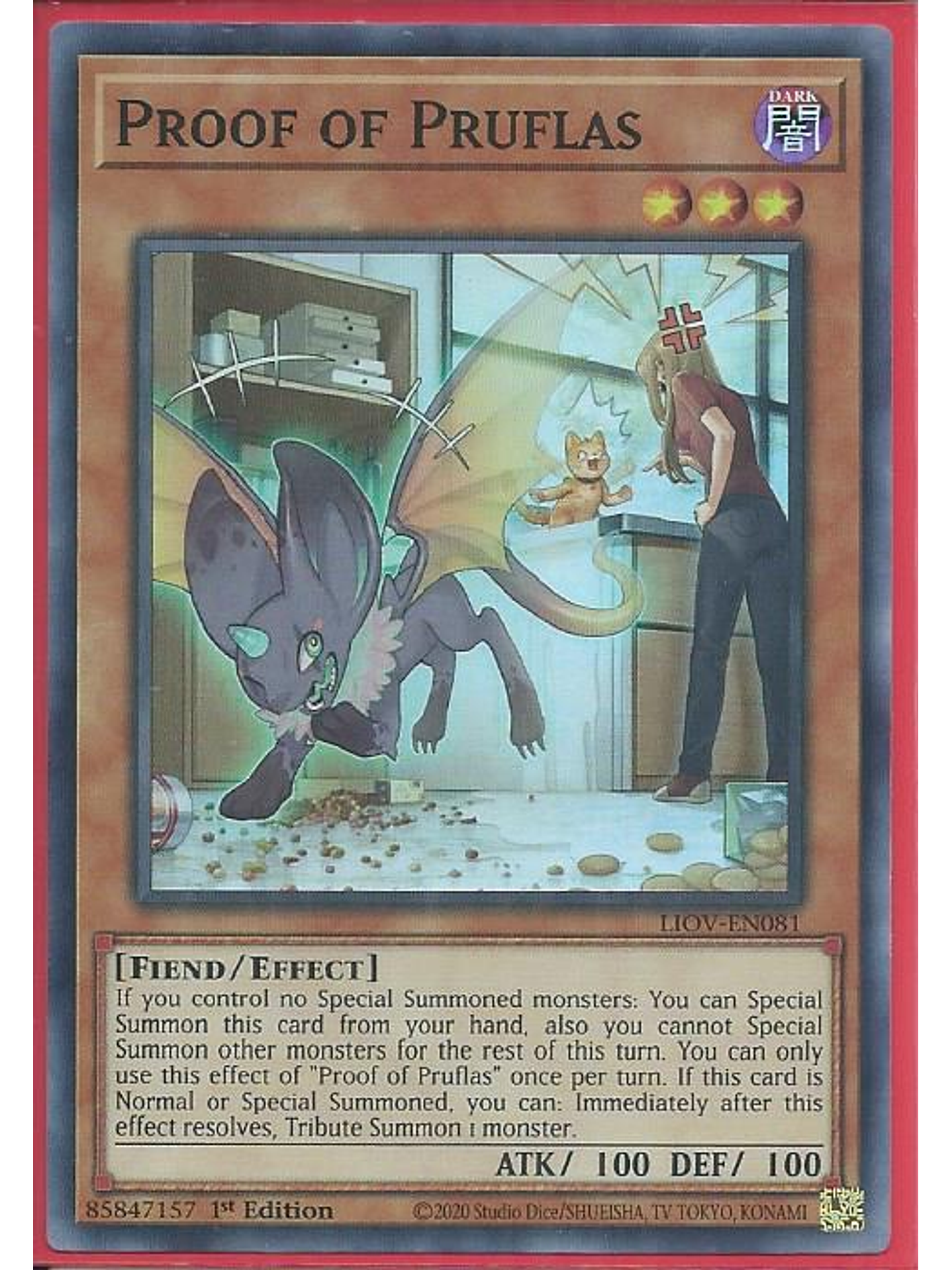 Proof of Pruflas - LIOV-EN081 - Super Rare 1st Edition 1