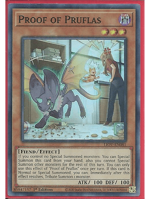 Proof of Pruflas - LIOV-EN081 - Super Rare 1st Edition