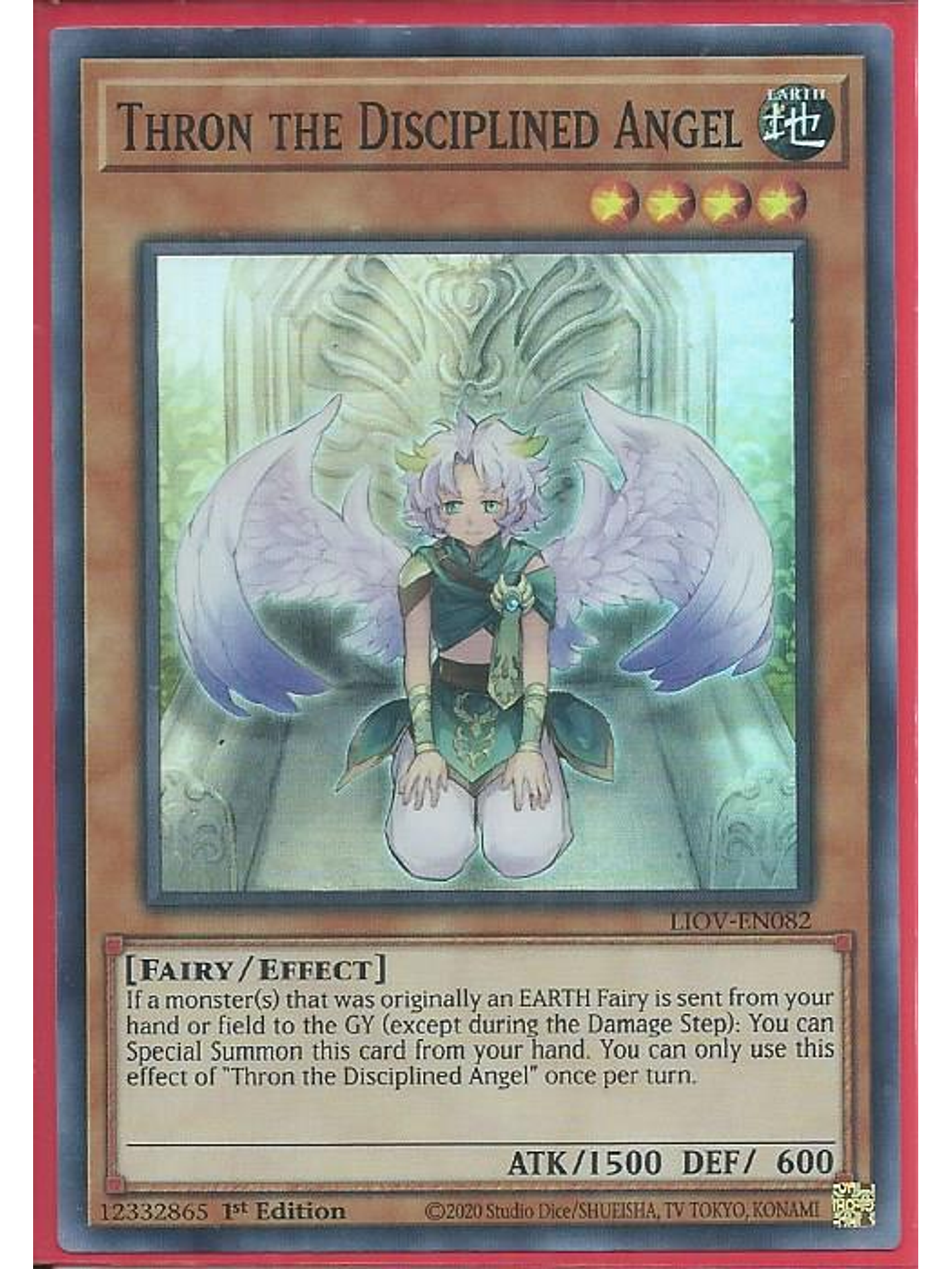 Thron the Disciplined Angel - LIOV-EN082 - Super Rare 1st Edition 1