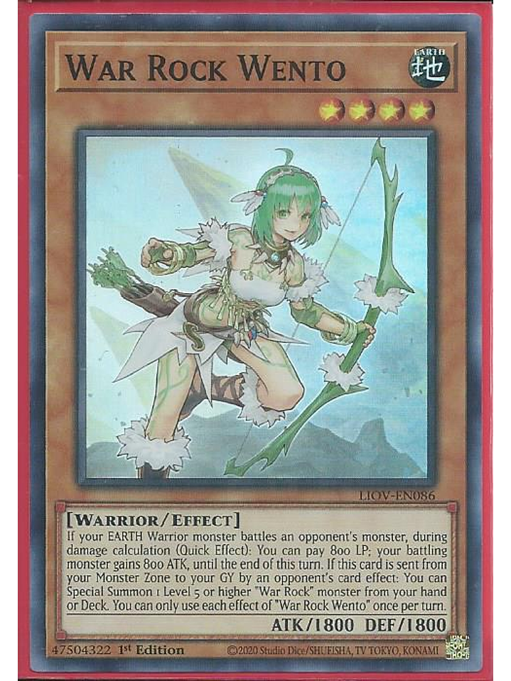 War Rock Wento - LIOV-EN086 - Super Rare 1st Edition 1