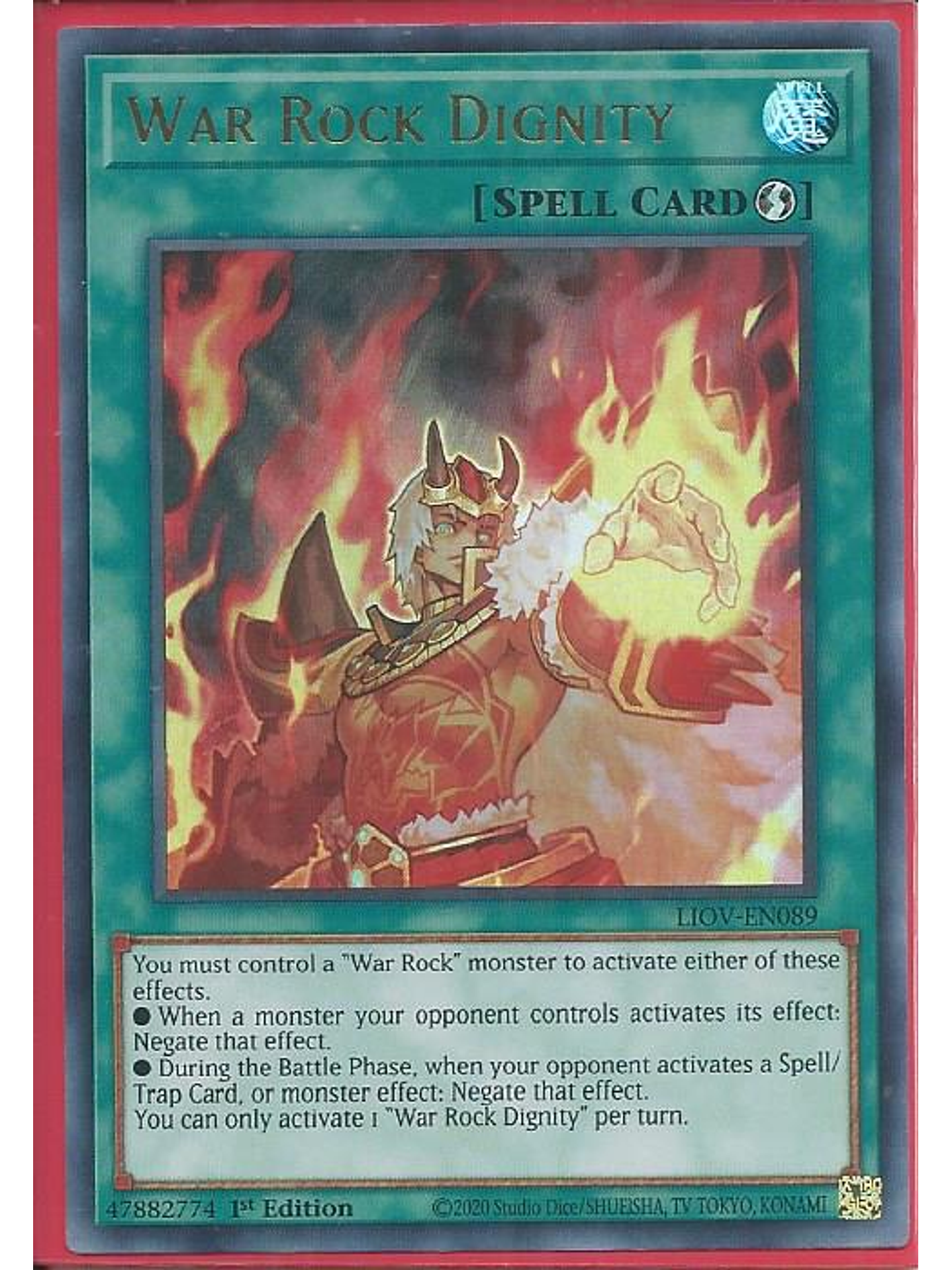 War Rock Dignity - LIOV-EN089 - Ultra Rare 1st Edition 1