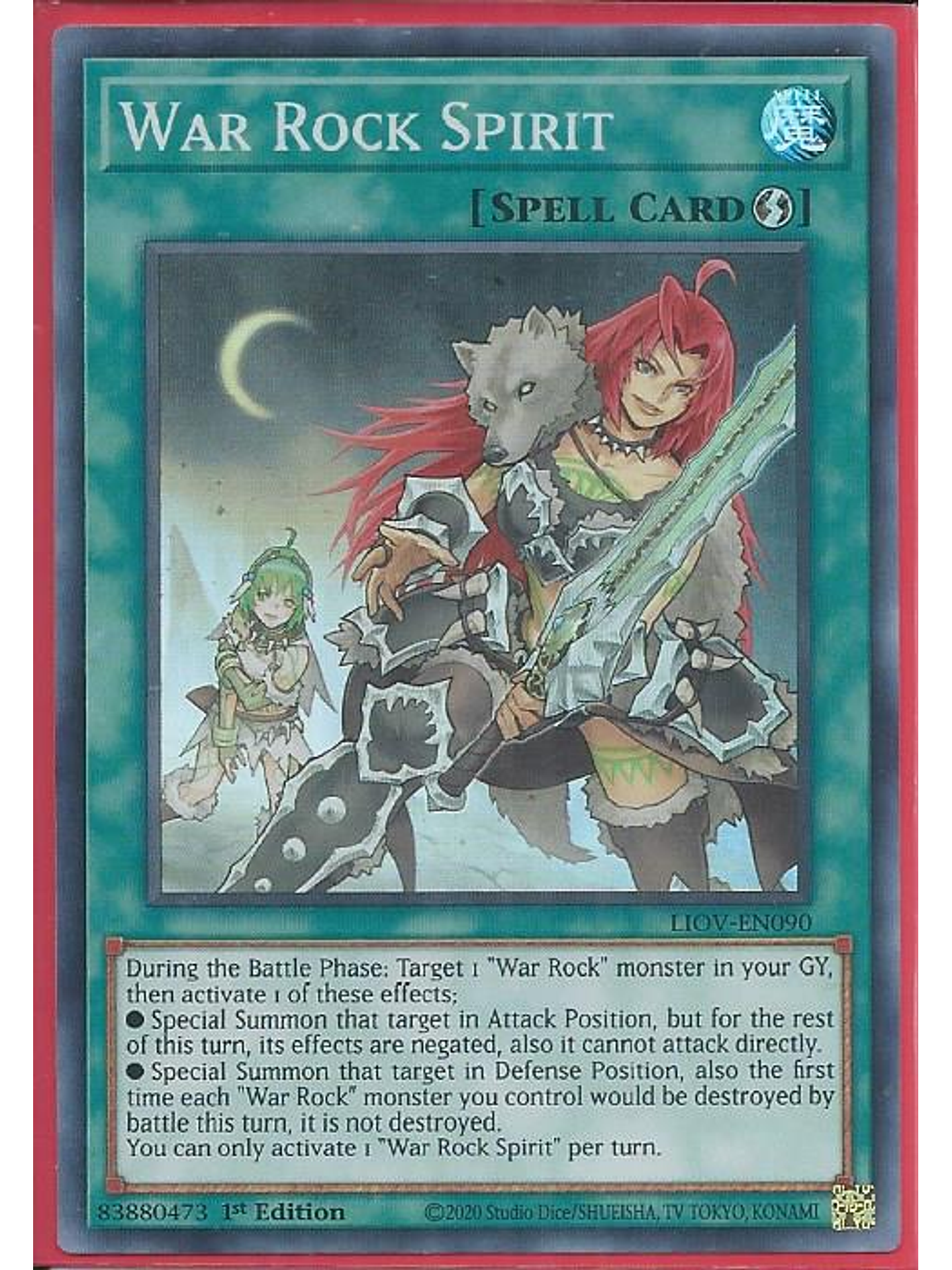 War Rock Spirit - LIOV-EN090 - Super Rare 1st Edition 1