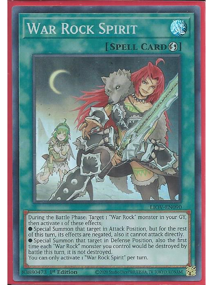 War Rock Spirit - LIOV-EN090 - Super Rare 1st Edition 1