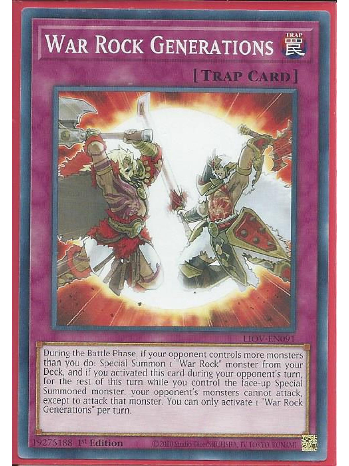 War Rock Generations - LIOV-EN091 - Common 1st Edition 1