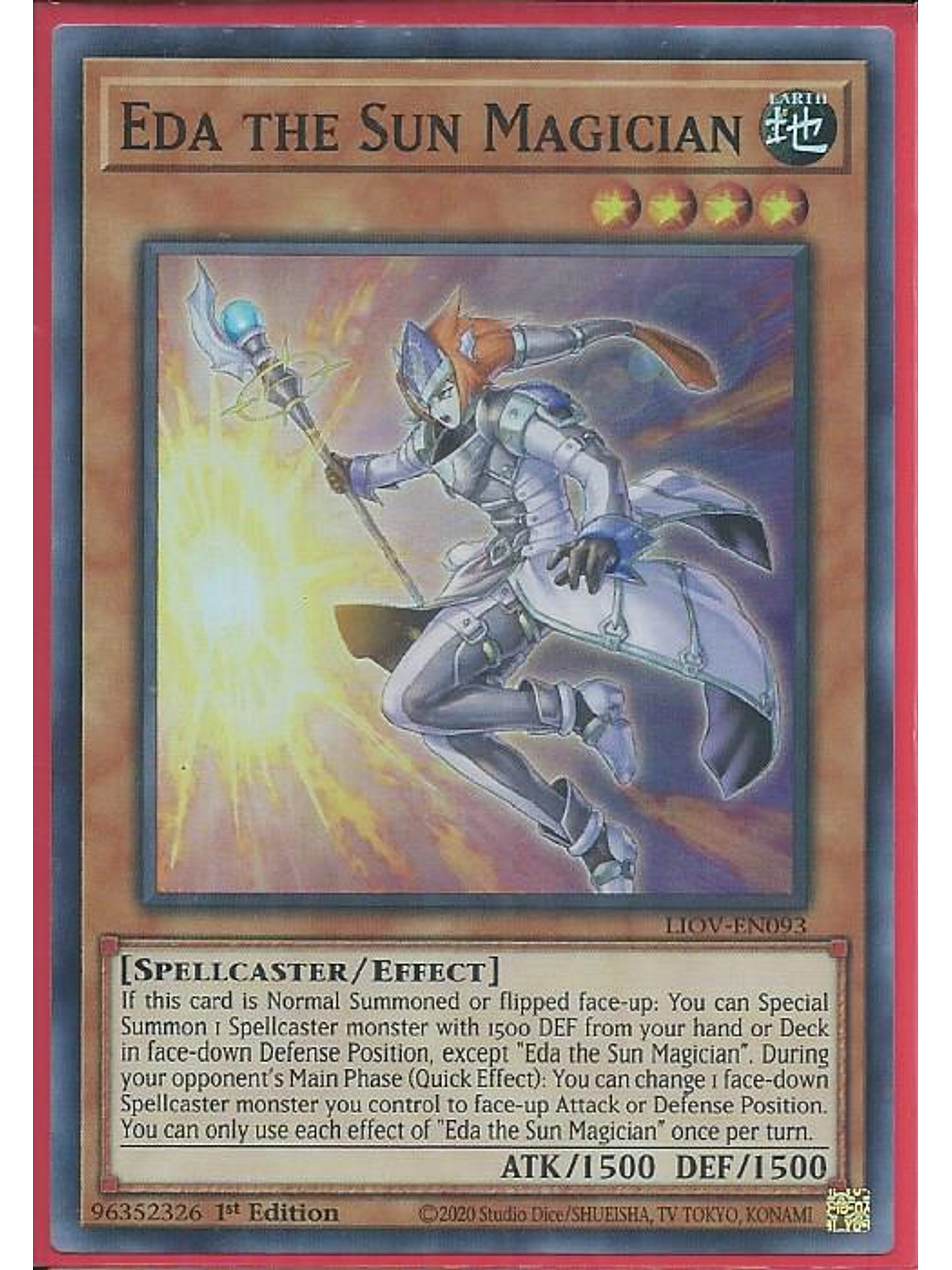 Eda the Sun Magician - LIOV-EN093 - Super Rare 1st Edition 1