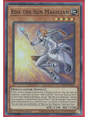 Eda the Sun Magician - LIOV-EN093 - Super Rare 1st Edition