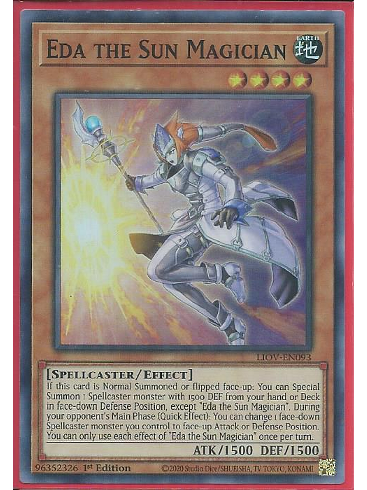 Eda the Sun Magician - LIOV-EN093 - Super Rare 1st Edition 1