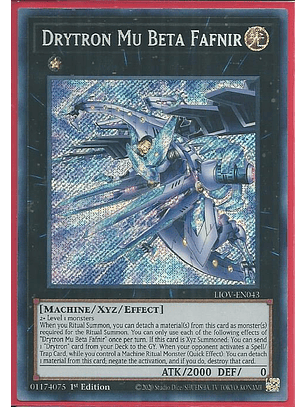 Drytron Mu Beta Fafnir - LIOV-EN043 - Secret Rare 1st Edition