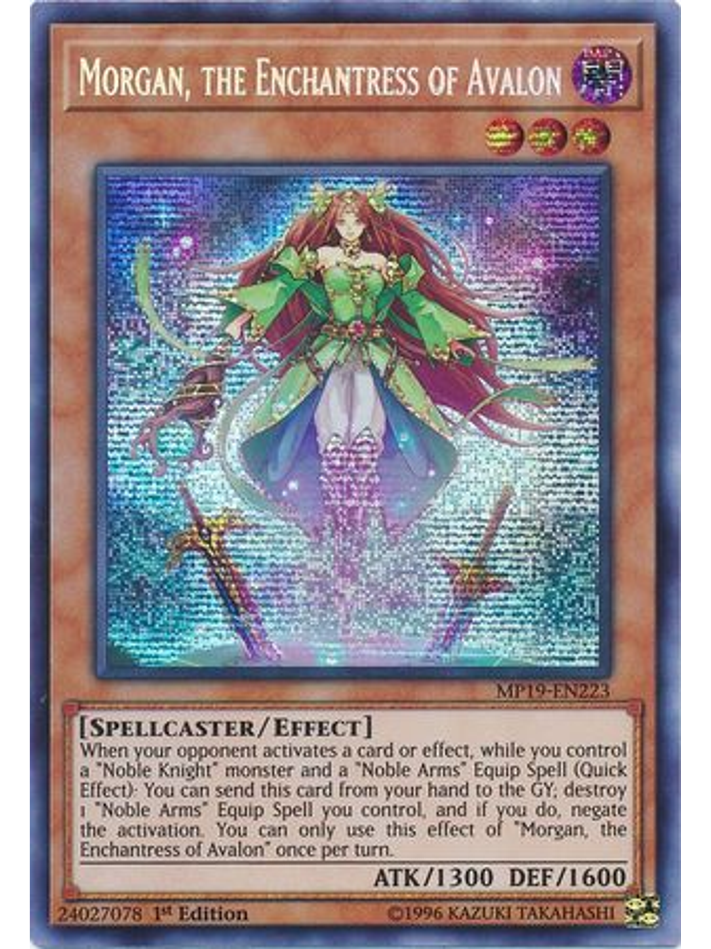 Morgan, the Enchantress of Avalon - MP19-EN223 -Prismatic Secret Rare Unlimited 1