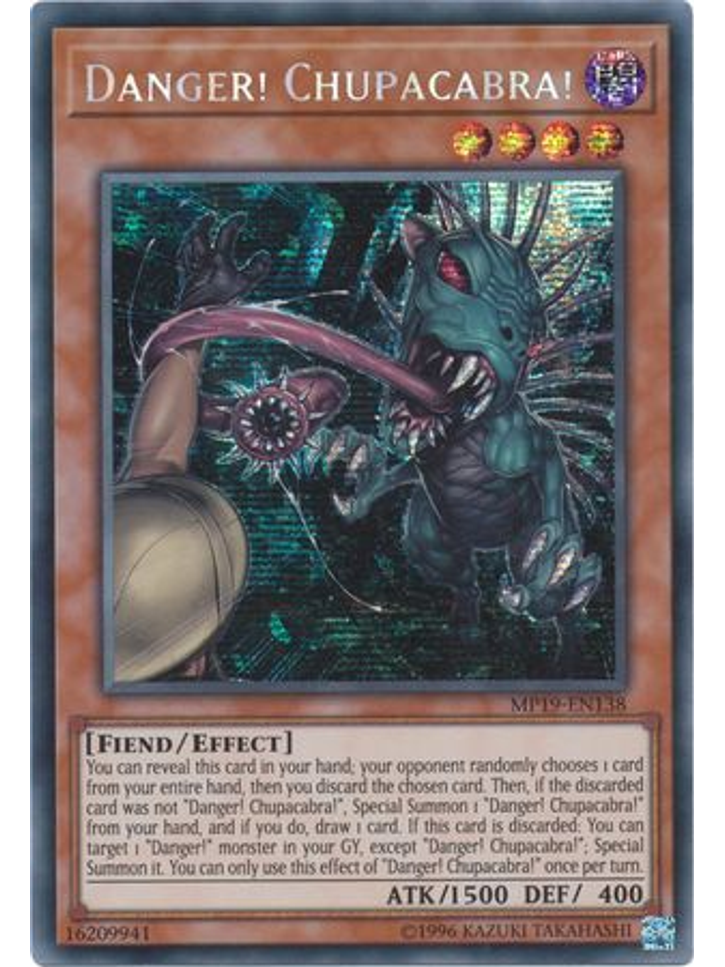 Danger! Chupacabra! - MP19-EN138 - Prismatic Secret Rare Unlimited 1