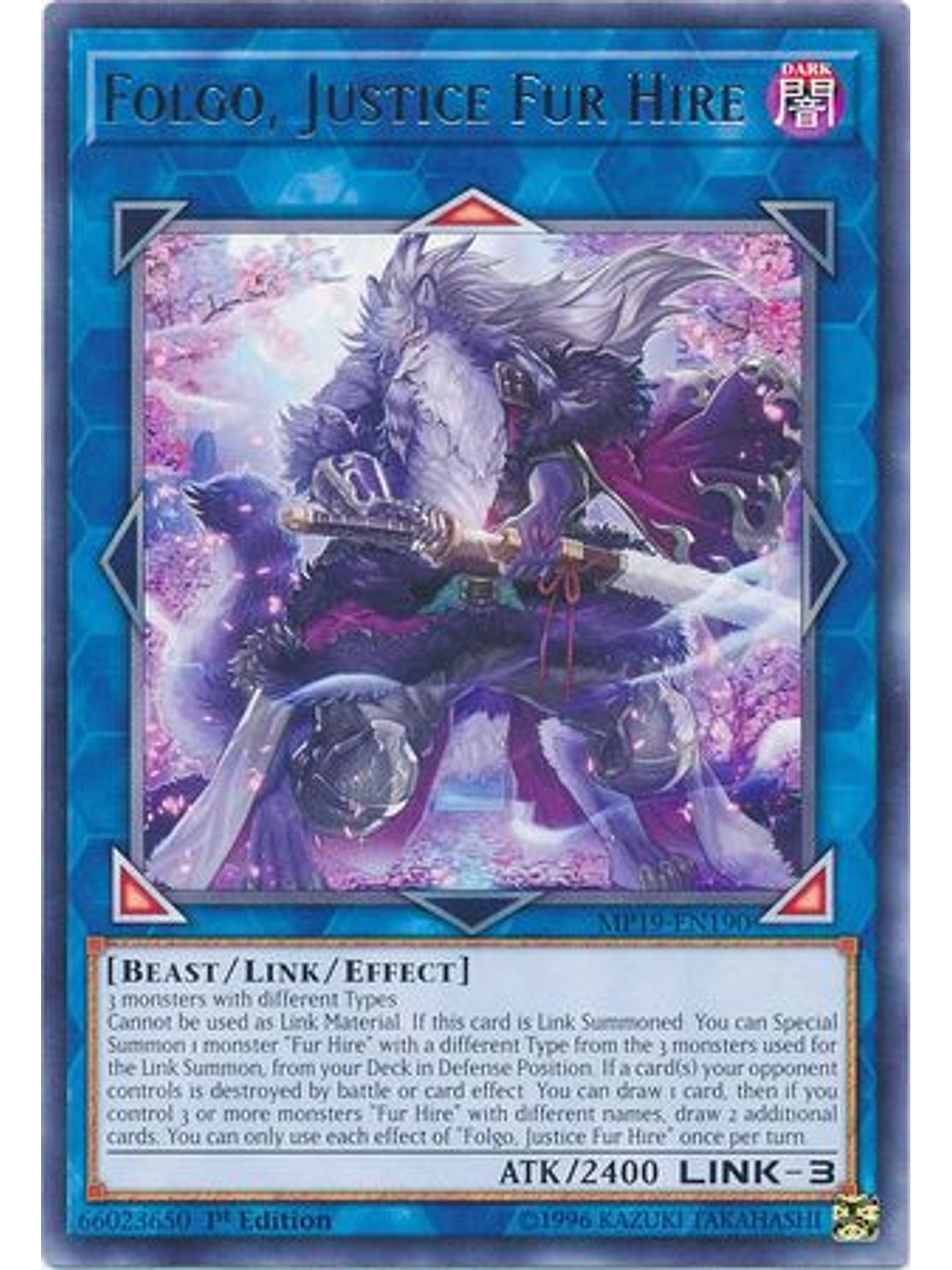 Folgo, Justice Fur Hire - MP19-EN190 - Rare Unlimited 1