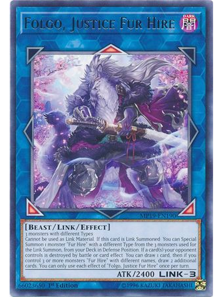 Folgo, Justice Fur Hire - MP19-EN190 - Rare Unlimited 1