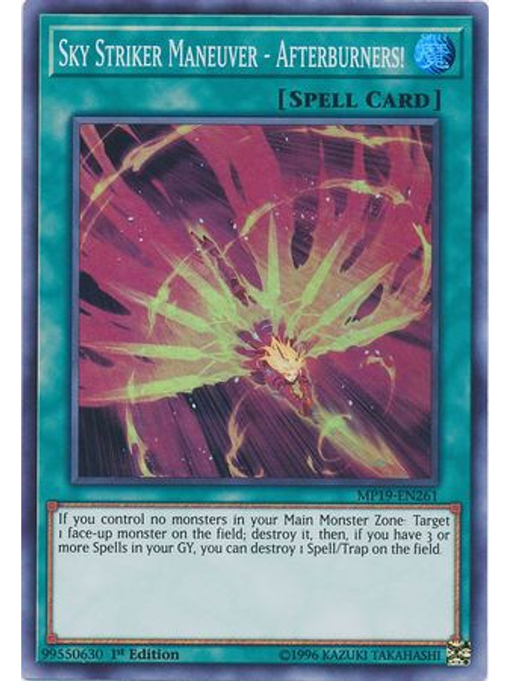 Sky Striker Maneuver - Afterburners! - MP19-EN261 -Super Rare Unlimited 1