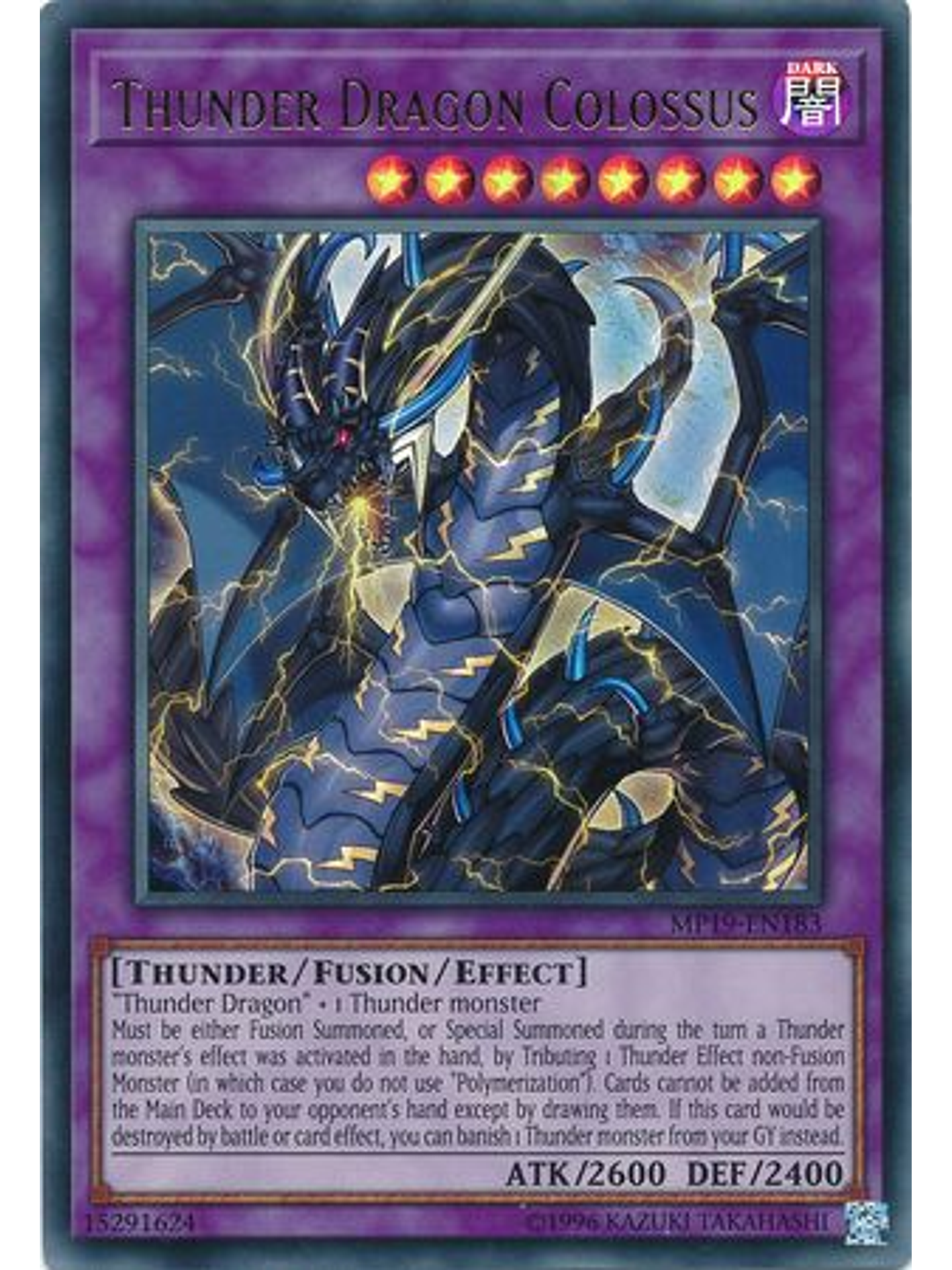 Thunder Dragon Colossus - MP19-EN183 - Ultra Rare Unlimited 1