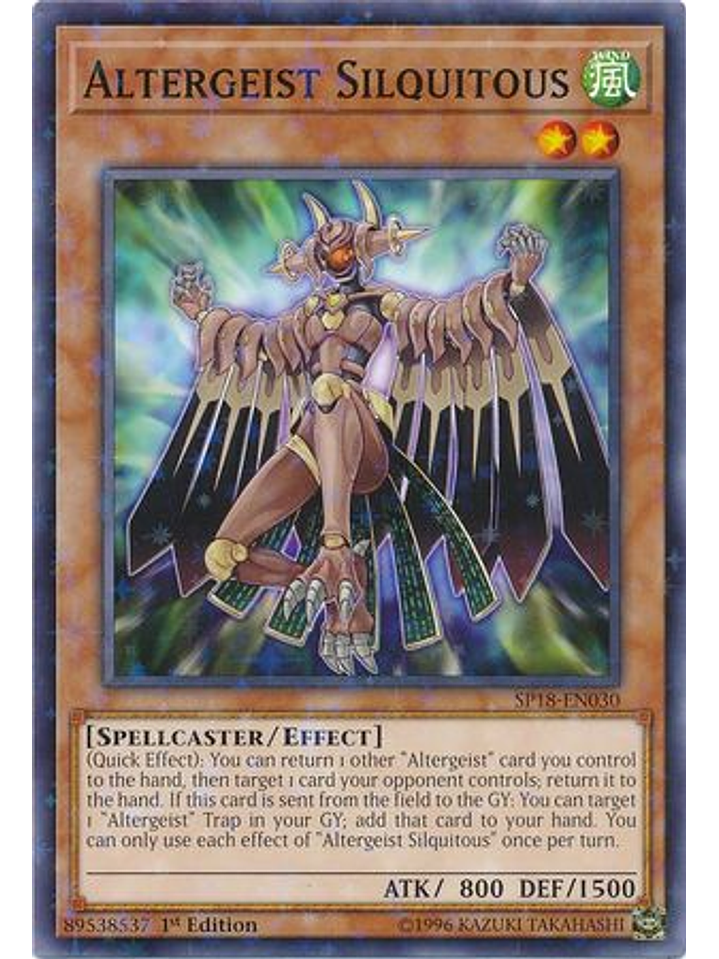 Altergeist Silquitous - SP18-EN030 - Starfoil Rare 1st Edition 1