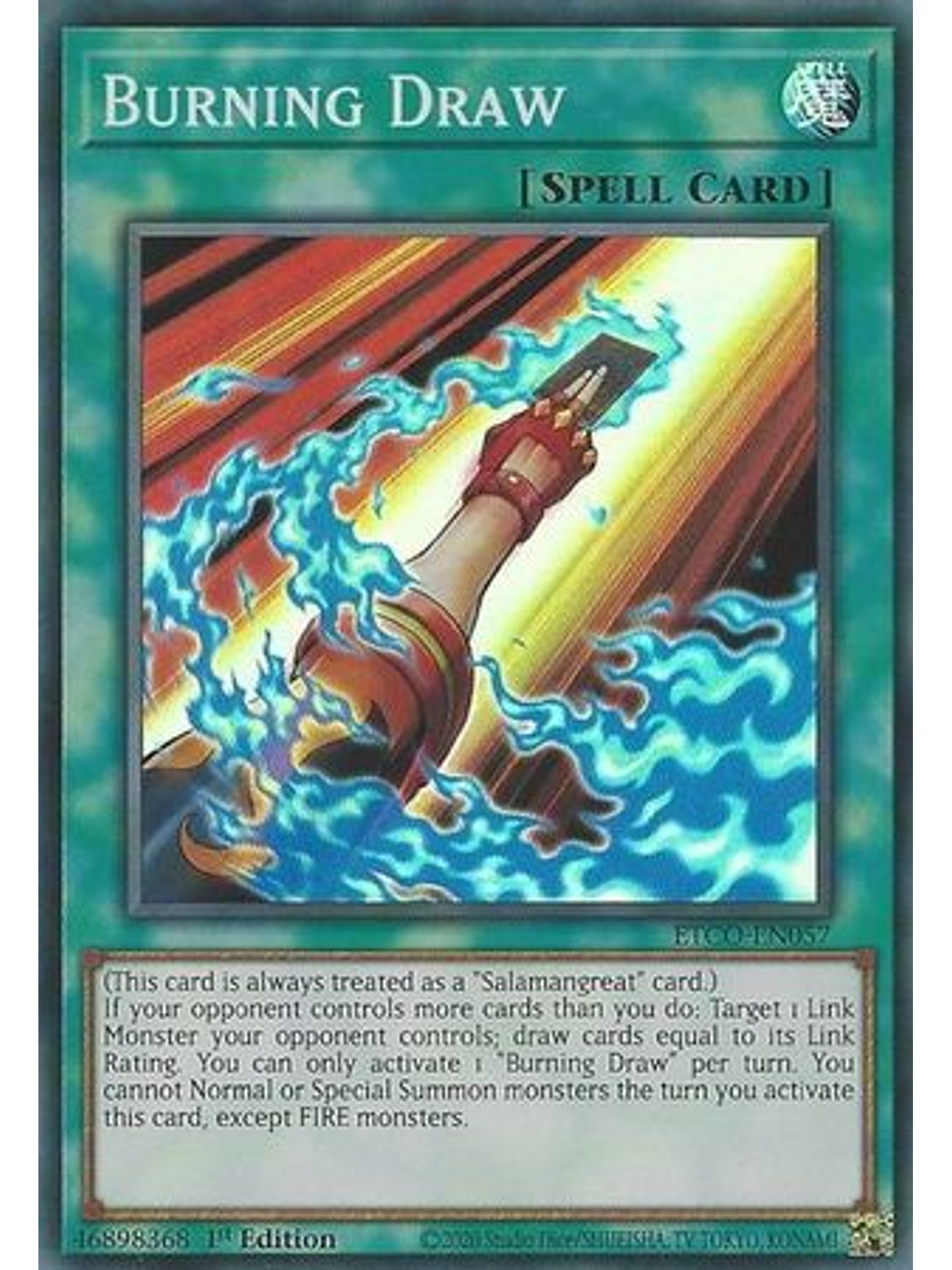Burning Draw - ETCO-EN057 - Super Rare 1st Edition 1