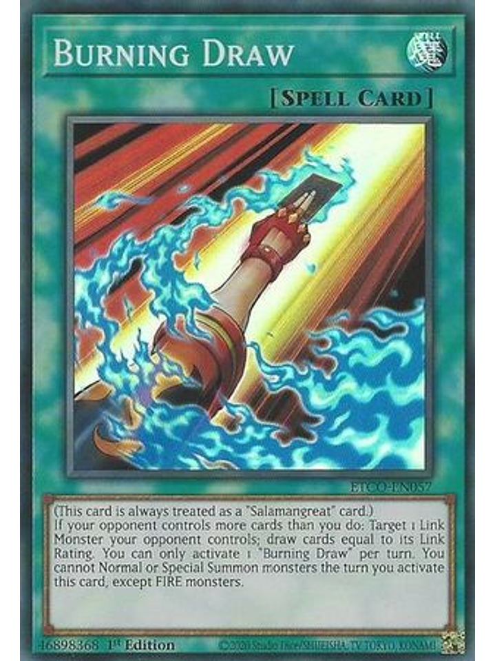 Burning Draw - ETCO-EN057 - Super Rare 1st Edition 1