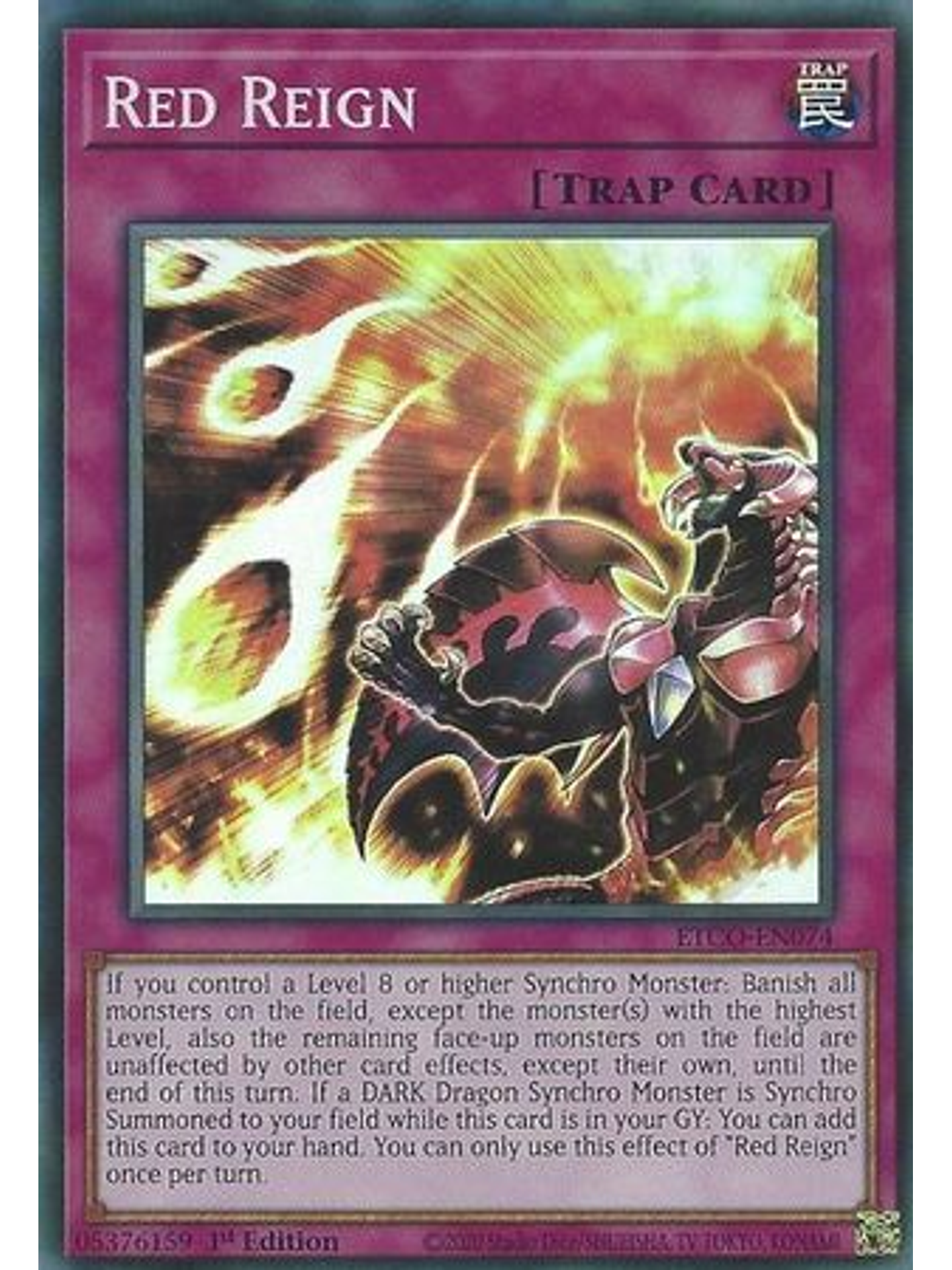 Red Reign - ETCO-EN074 - Super Rare 1st Edition 1