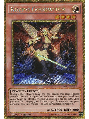 Kozmo Goodwitch - pgl3-en025 - Gold Secret Rare 1st Edition