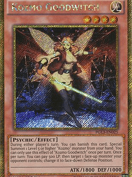 Kozmo Goodwitch - pgl3-en025 - Gold Secret Rare 1st Edition