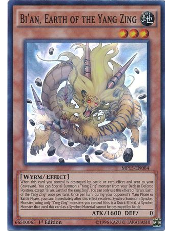 Bi'an, Earth Of The Yang Zing - mp15-en084 - Super Rare 1st Edition 1