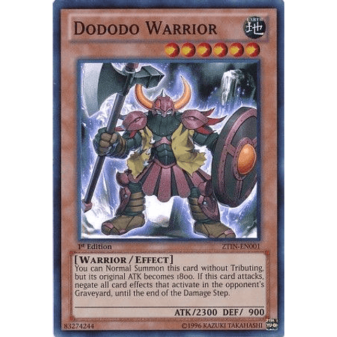 Dododo Warrior - ztin-en001 - Super Rare