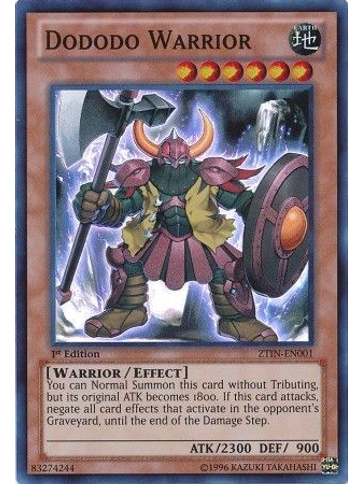 Dododo Warrior - ztin-en001 - Super Rare 1