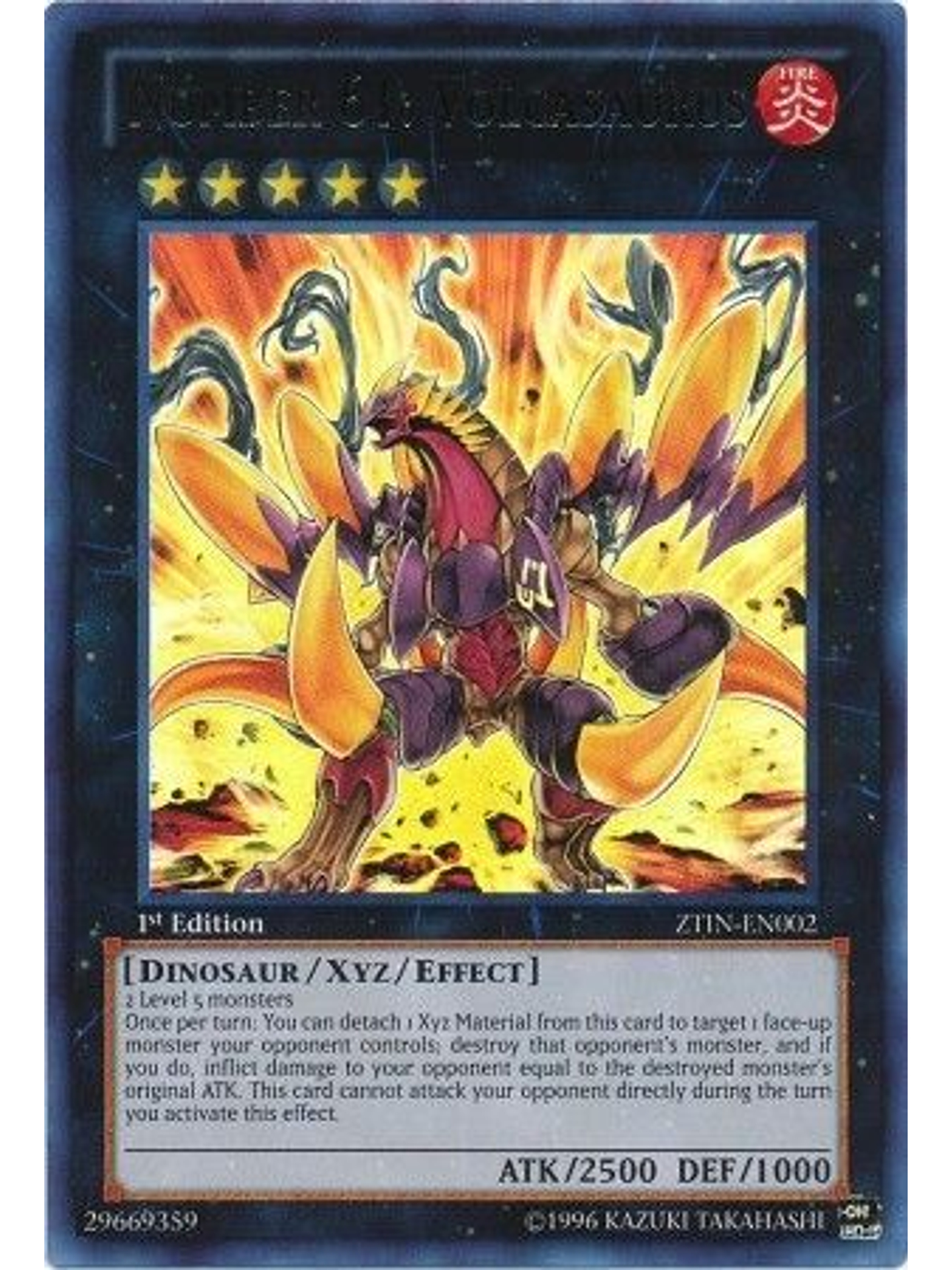 Number 61: Volcasaurus - ztin-en002 - Ultra Rare 1