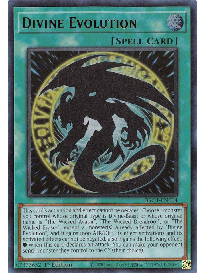 Divine Evolution - EGO1-EN004 - Ultra Rare 1st Edition 1