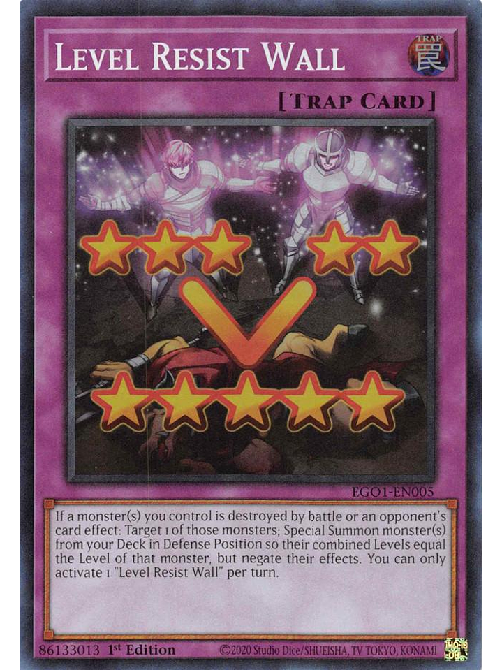Level Resist Wall - EGO1-EN005 - Super Rare 1st Edition 1