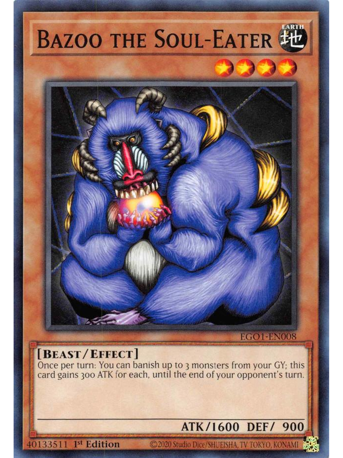 Bazoo the Soul-Eater - EGO1-EN008 - Common 1st Edition 1