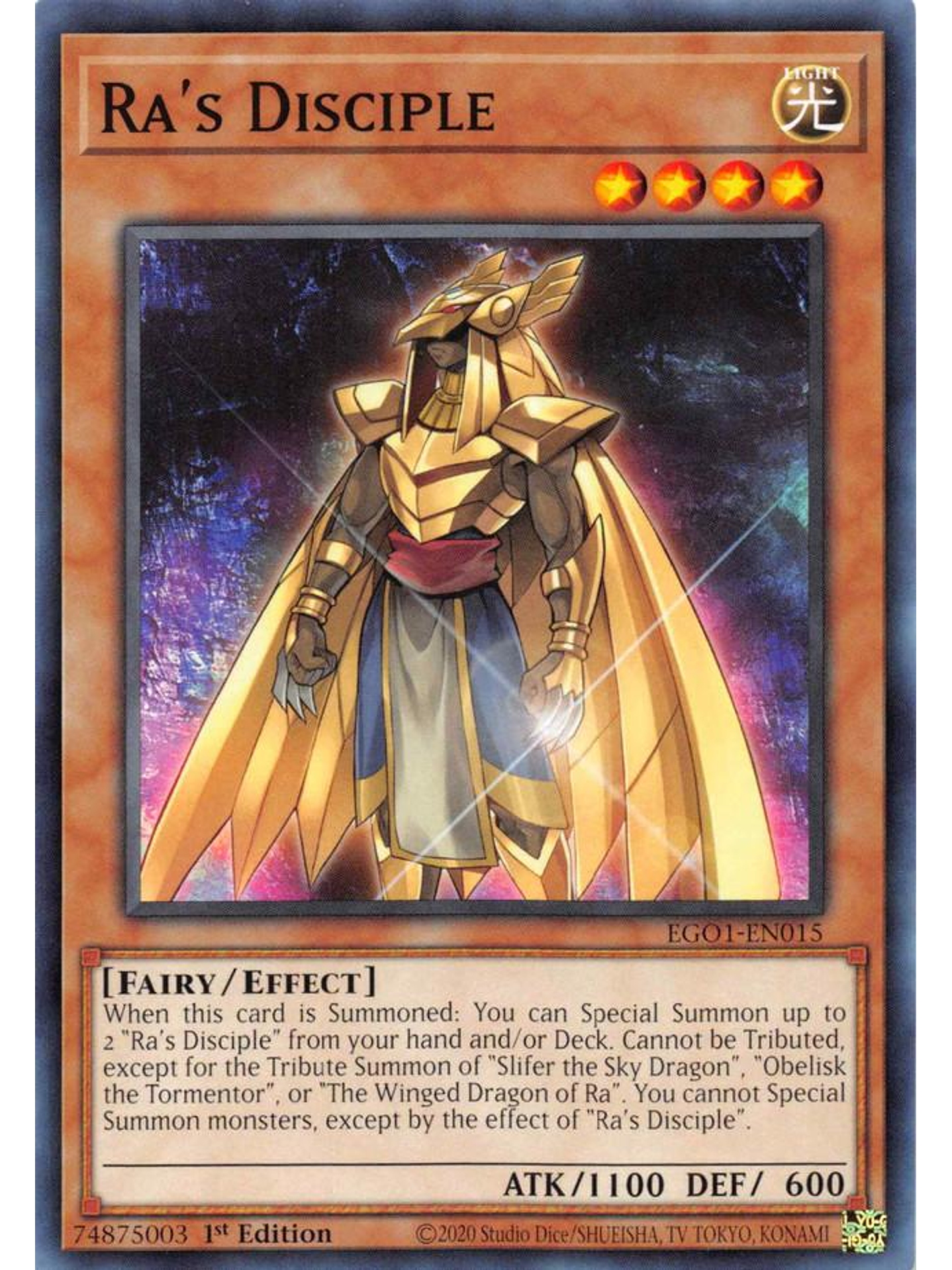 Ra's Disciple - EGO1-EN015 - Common 1st Edition 1