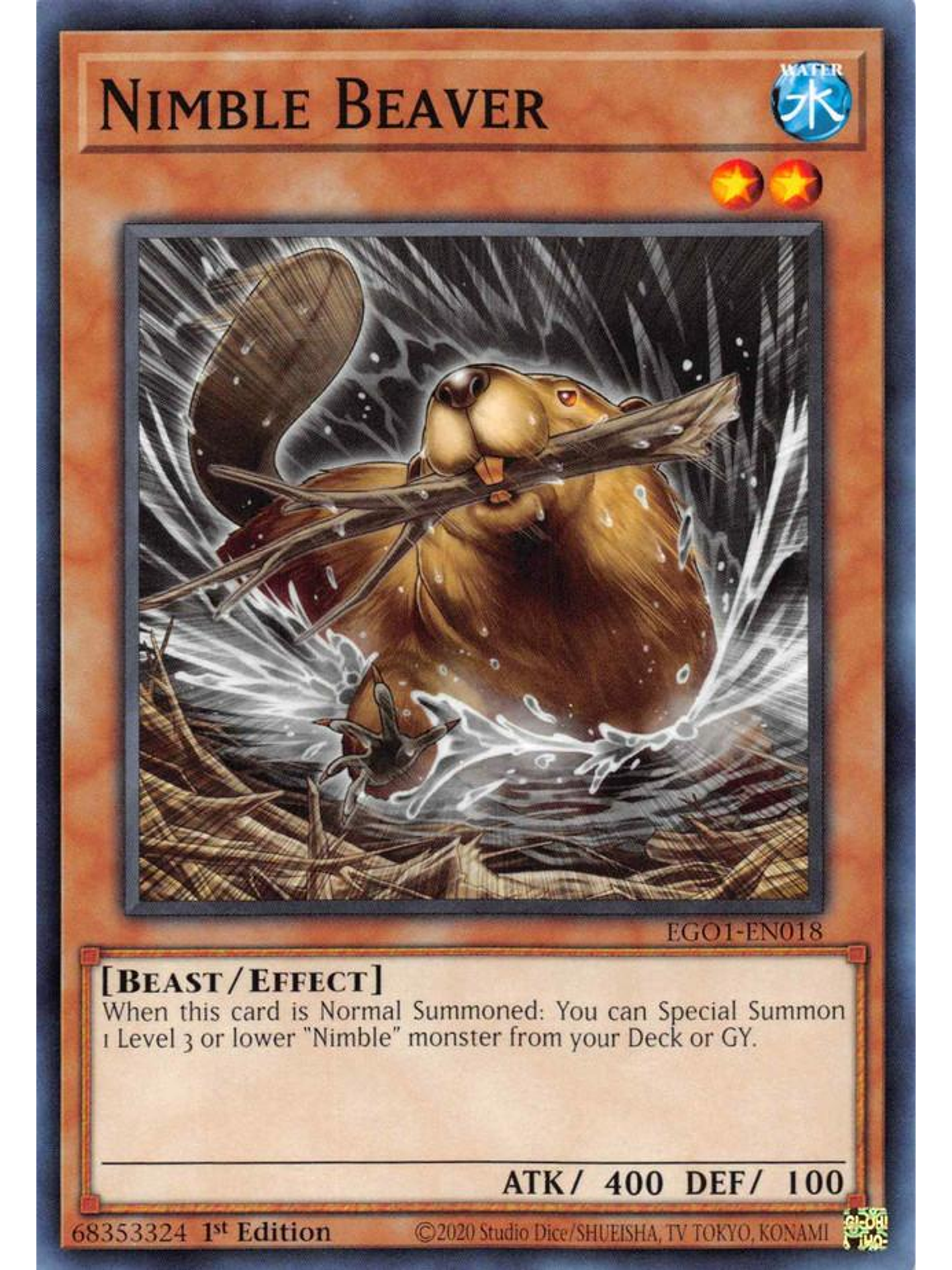 Nimble Beaver - EGO1-EN018 - Common 1st Edition 1