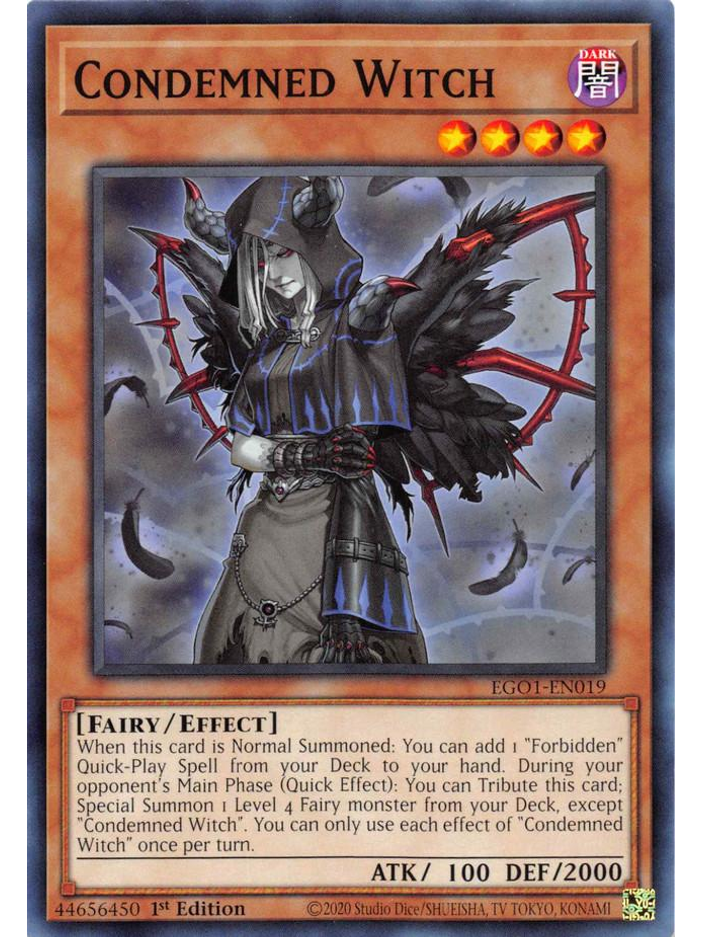 Condemned Witch - EGO1-EN019 - Common 1st Edition 1