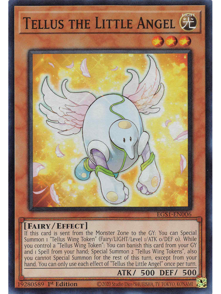 Tellus the Little Angel - EGS1-EN006 - Super Rare 1st Edition 1