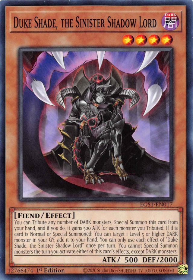 Duke Shade, the Sinister Shadow Lord - EGS1-EN017 - Common 1st Edition