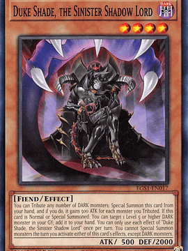 Duke Shade, the Sinister Shadow Lord - EGS1-EN017 - Common 1st Edition