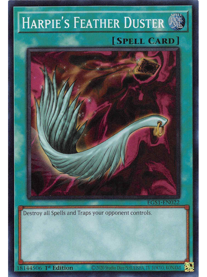 Harpie's Feather Duster - EGS1-EN022 - Super Rare 1st Edition 1