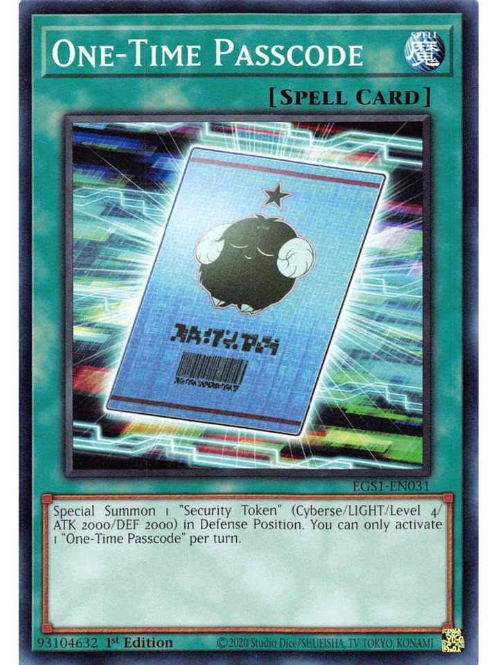 One-Time Passcode - EGS1-EN031 - Common 1st Edition 1