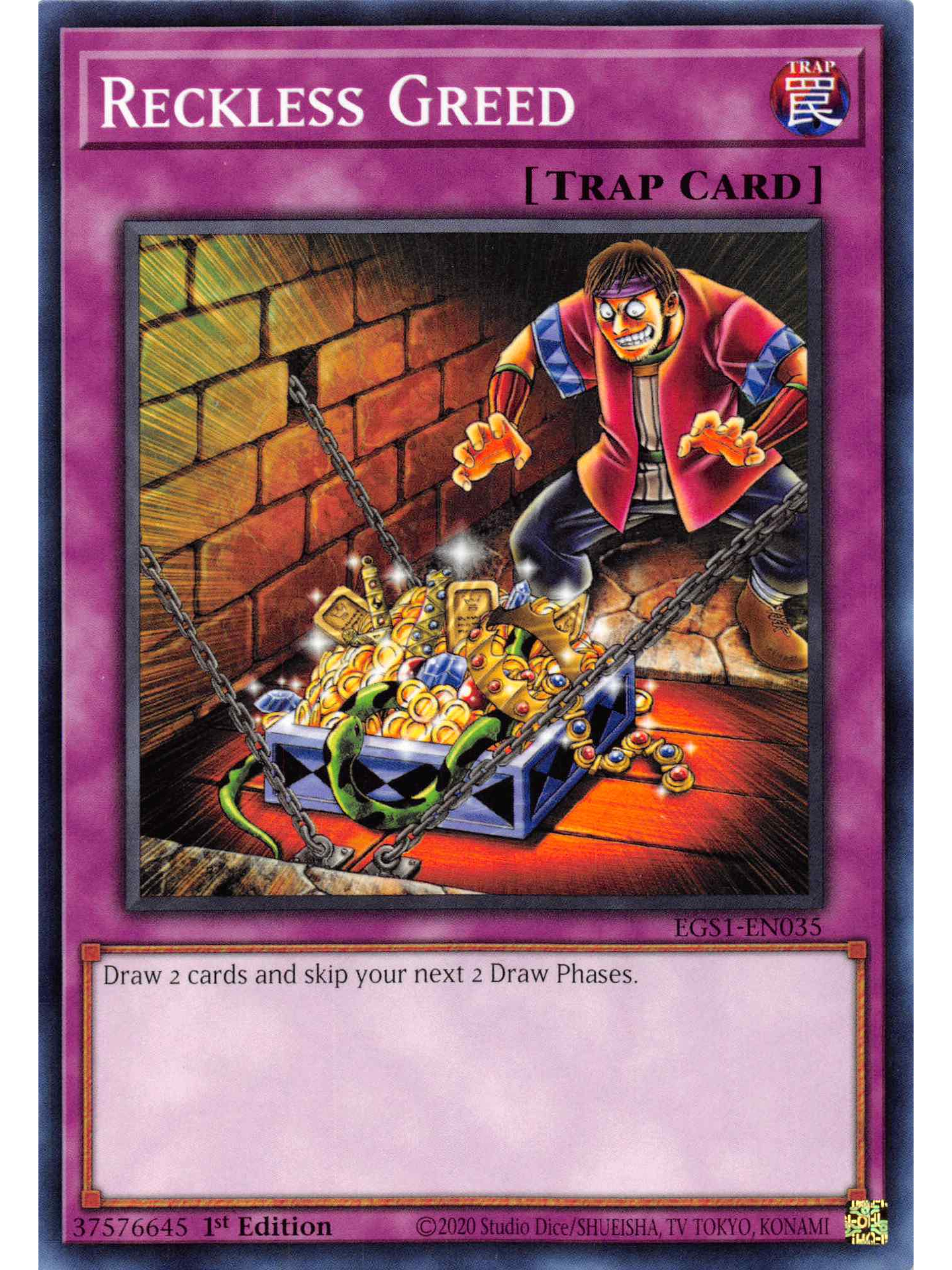 Reckless Greed - EGS1-EN035 - Common 1st Edition 1