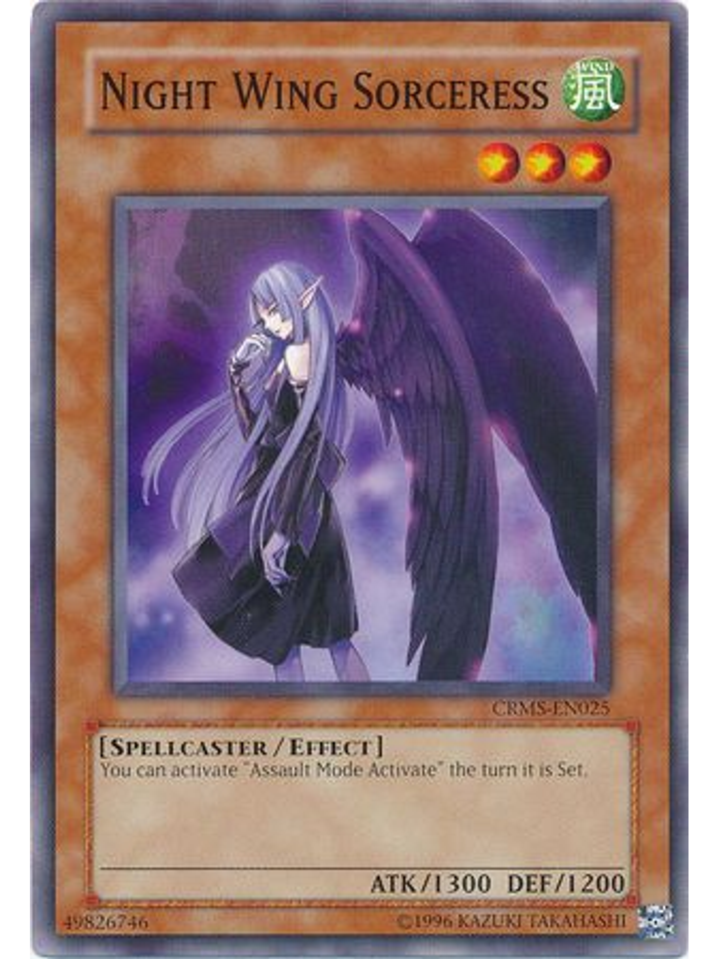 Night Wing Sorceress - CRMS-EN025 - Common Unlimited 1